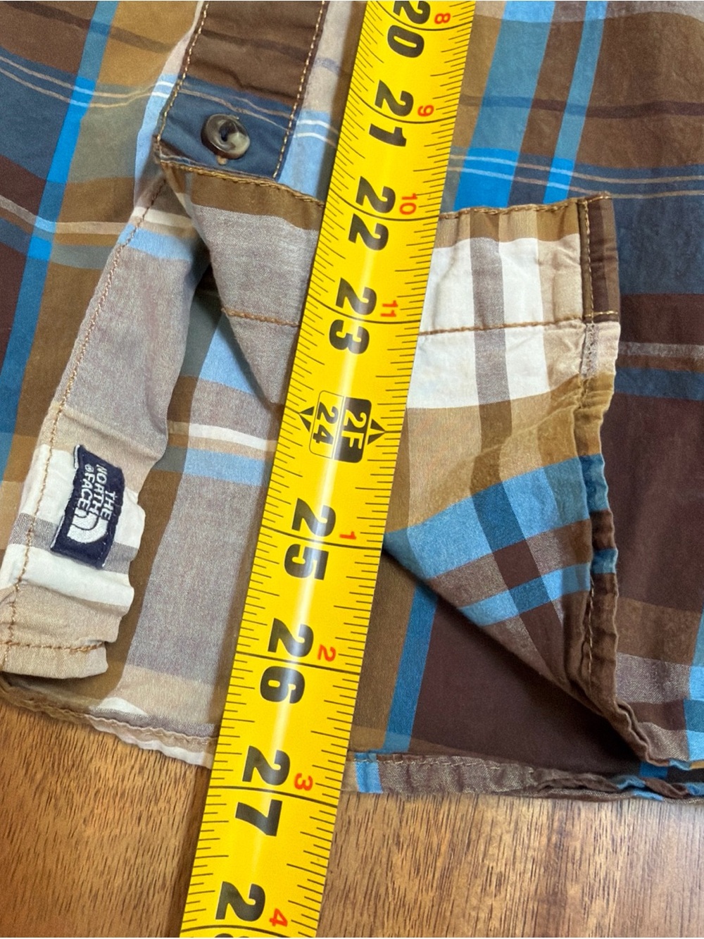 THE NORTH FACE Long Sleeve Button Up Shirt Cotton Lightweight Plaid Men's M - Picture 7 of 10